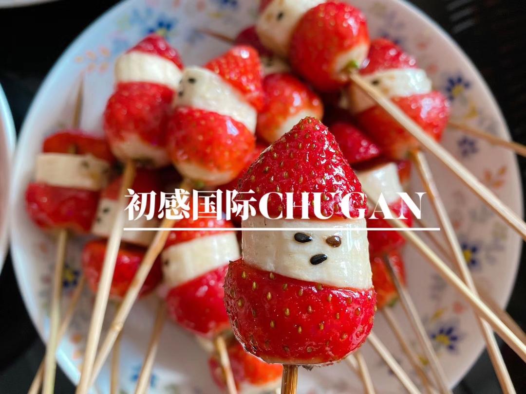 圣诞草莓糖的做法