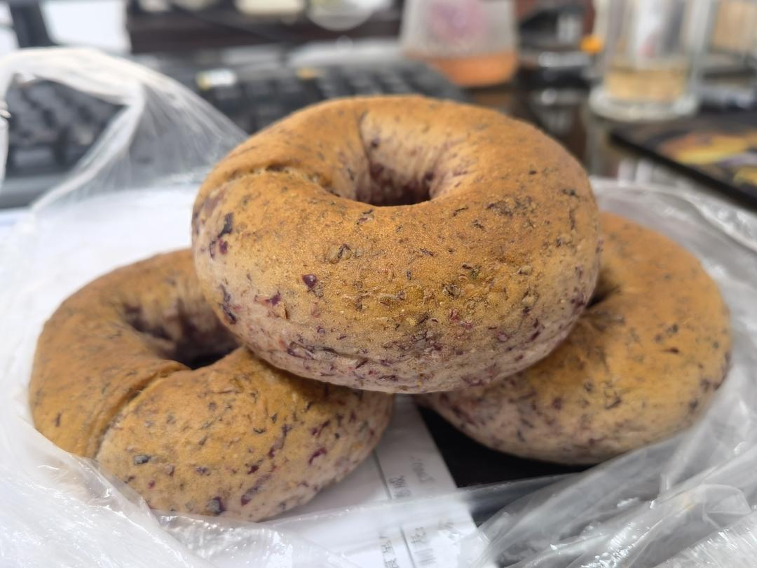 四季减脂神物4⃣️：
酒酿玫瑰贝果