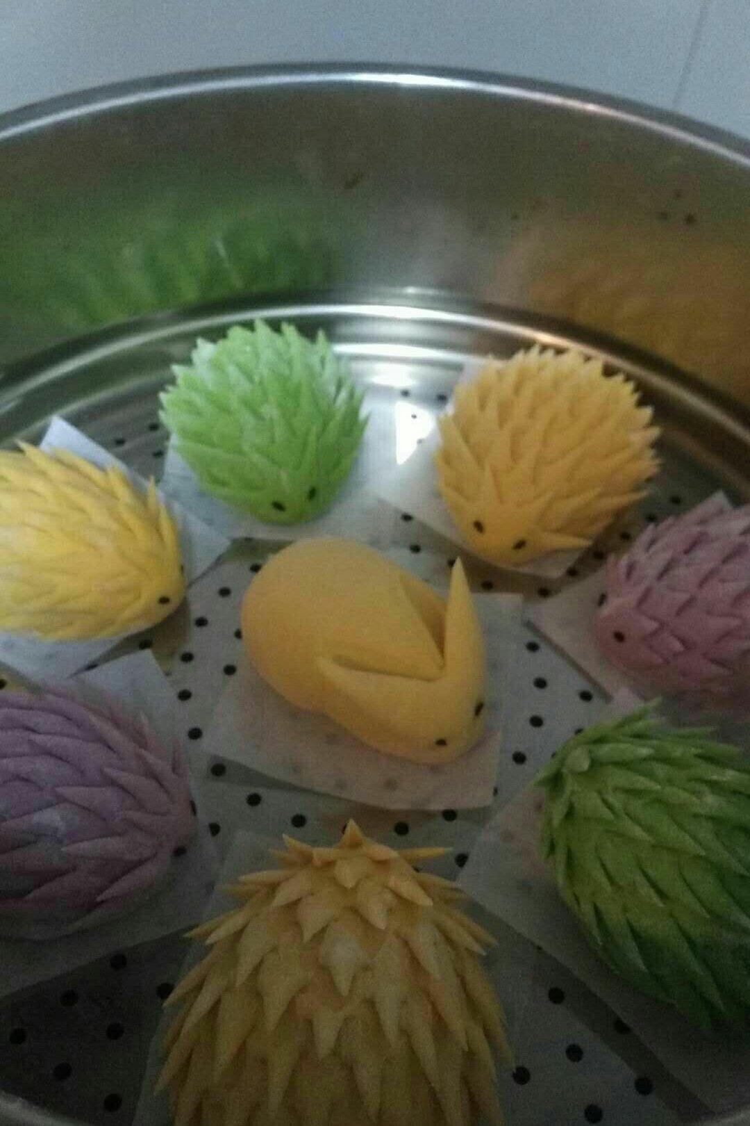 南瓜刺猬馒头