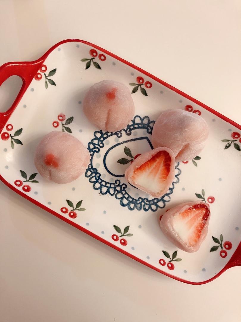 ㊙️无需烤箱‼️一次成功的草莓糯米糍❗️超可爱#北鼎养生壶食谱#