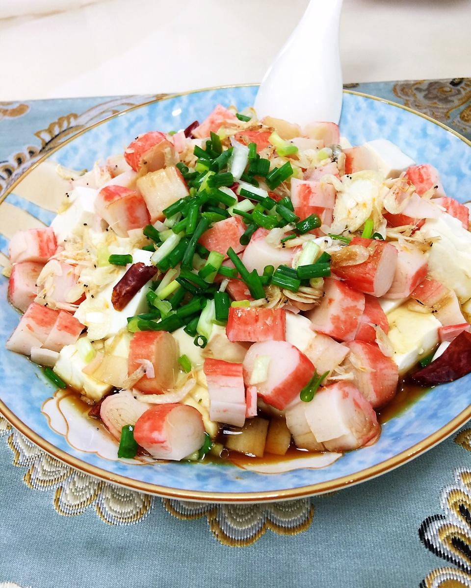 虾米辣椒蒸豆腐