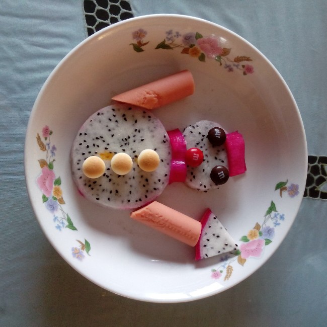 水果拼盘—萌萌小雪人