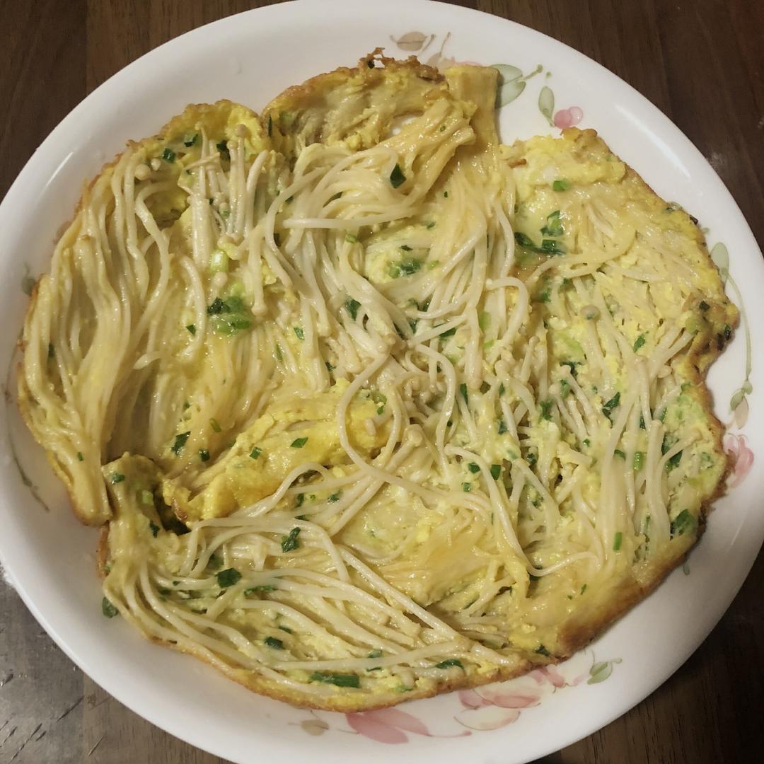 金针菇蛋饼