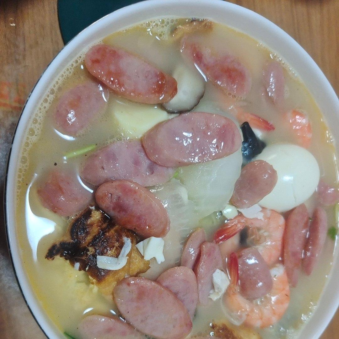 娃娃菜豆腐三鲜汤