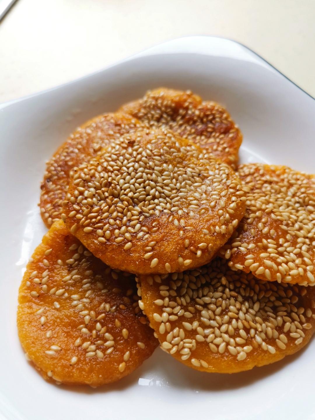 先粉后南瓜泥的南瓜饼