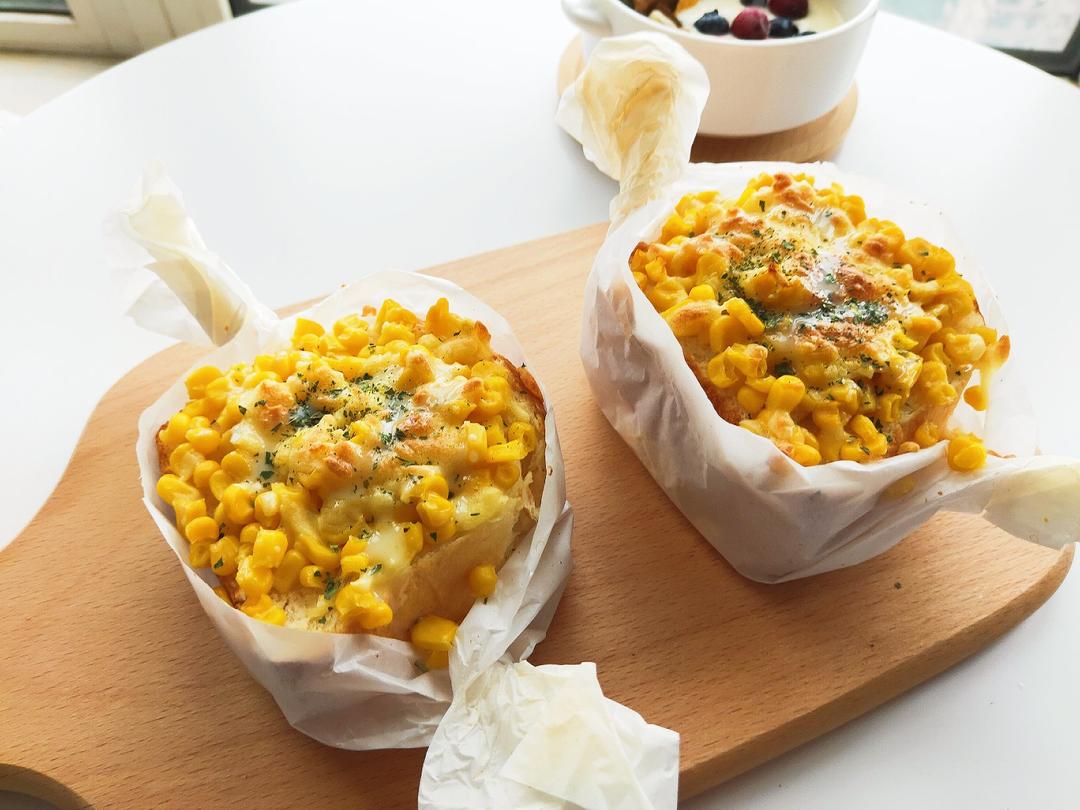 玉米火腿三明治