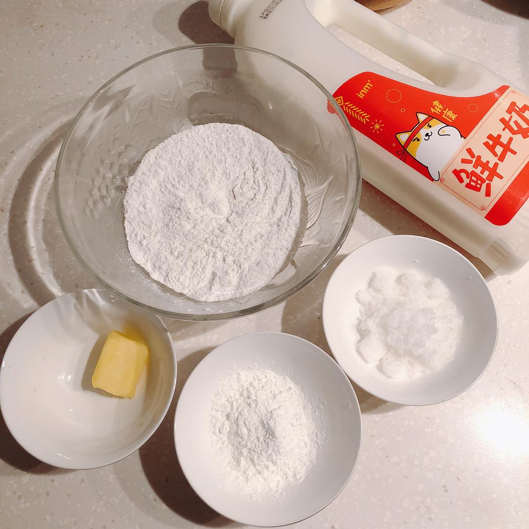 纯奶手撕吐司的做法 步骤1