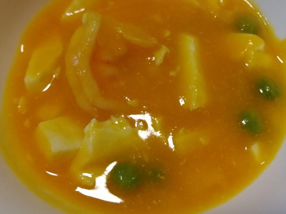 南瓜豆腐海鲜羹