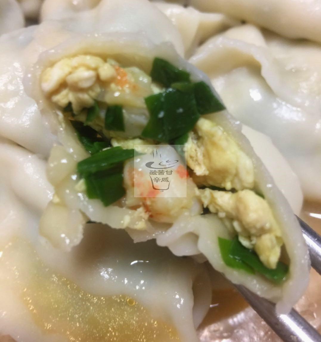 韭菜鸡蛋虾仁素馅饺子➕虾仁炒饭