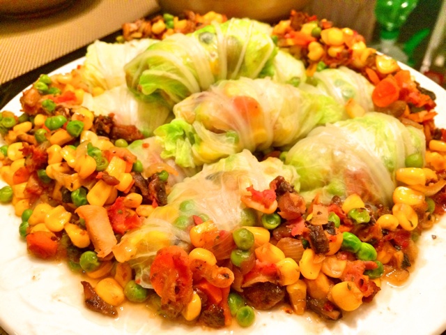 鲜香白菜包(八宝财袋)