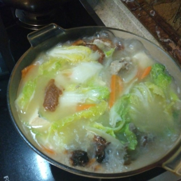 鸭架子白菜豆腐汤