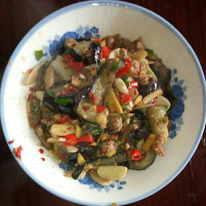 红烧肉沫茄子