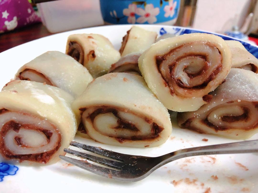 糯米红豆沙卷