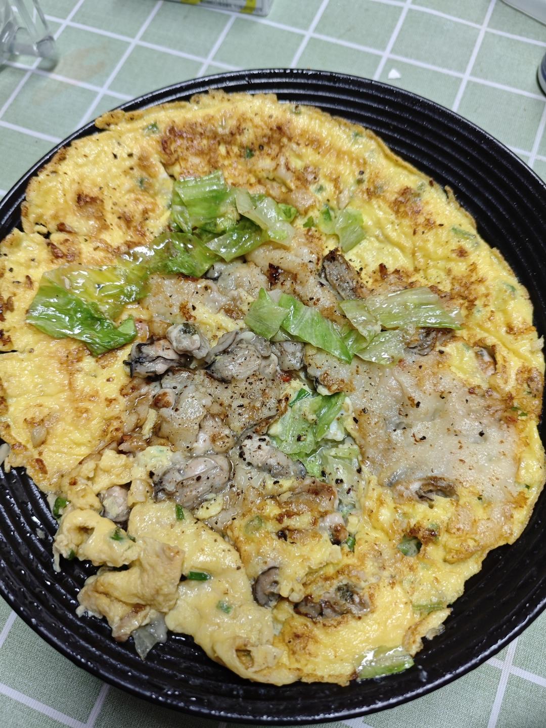 台湾偶啊煎，蚵仔煎，蚝烙，海蛎煎😃