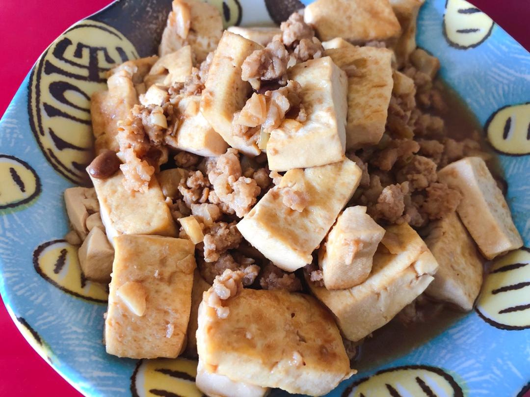 家常红烧肉末豆腐