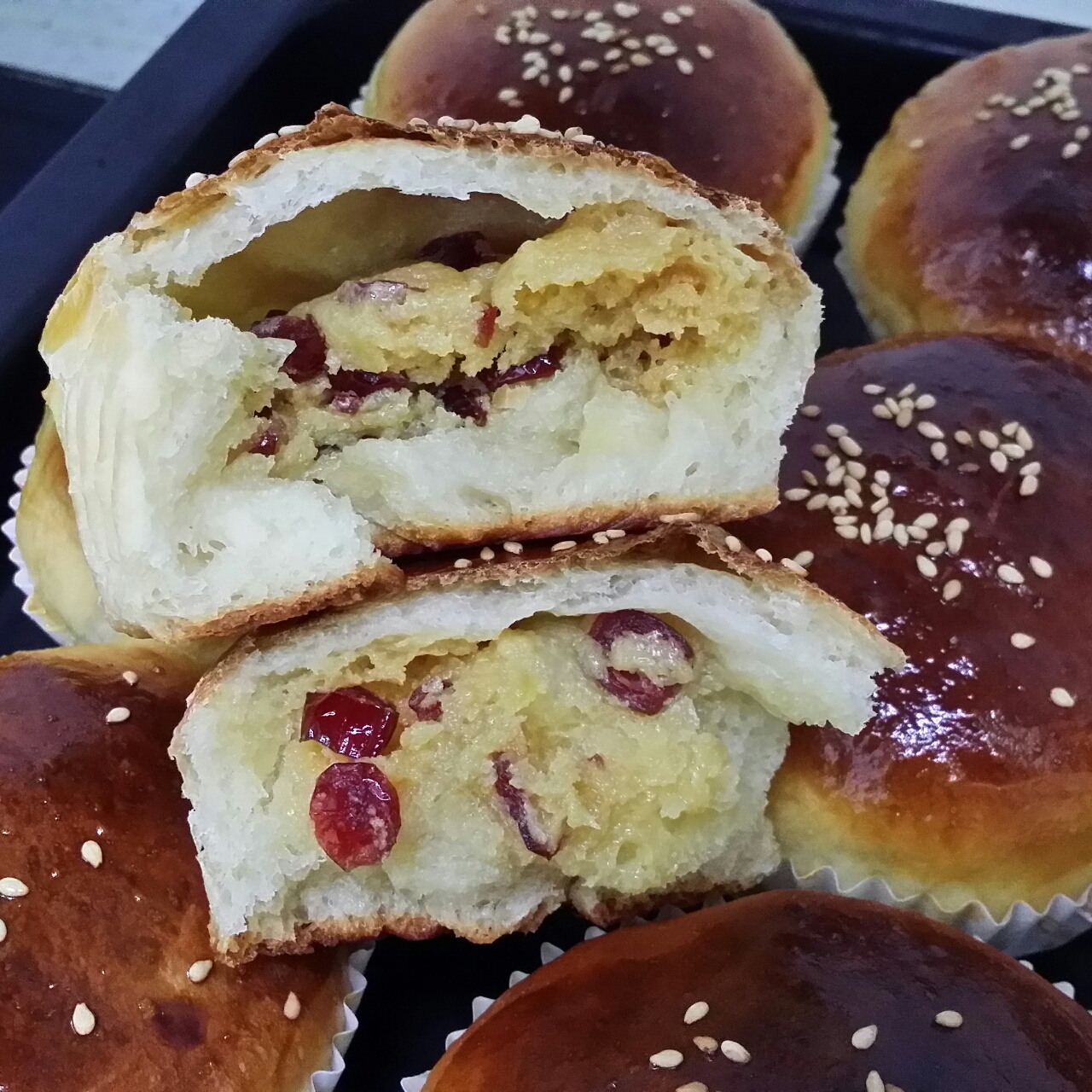 蔓越莓奶酥面包