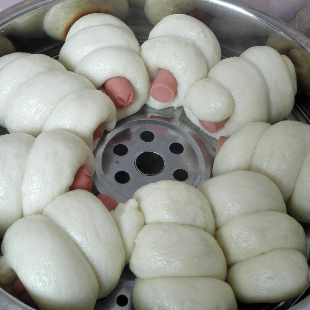 快手火腿卷～一次发酵