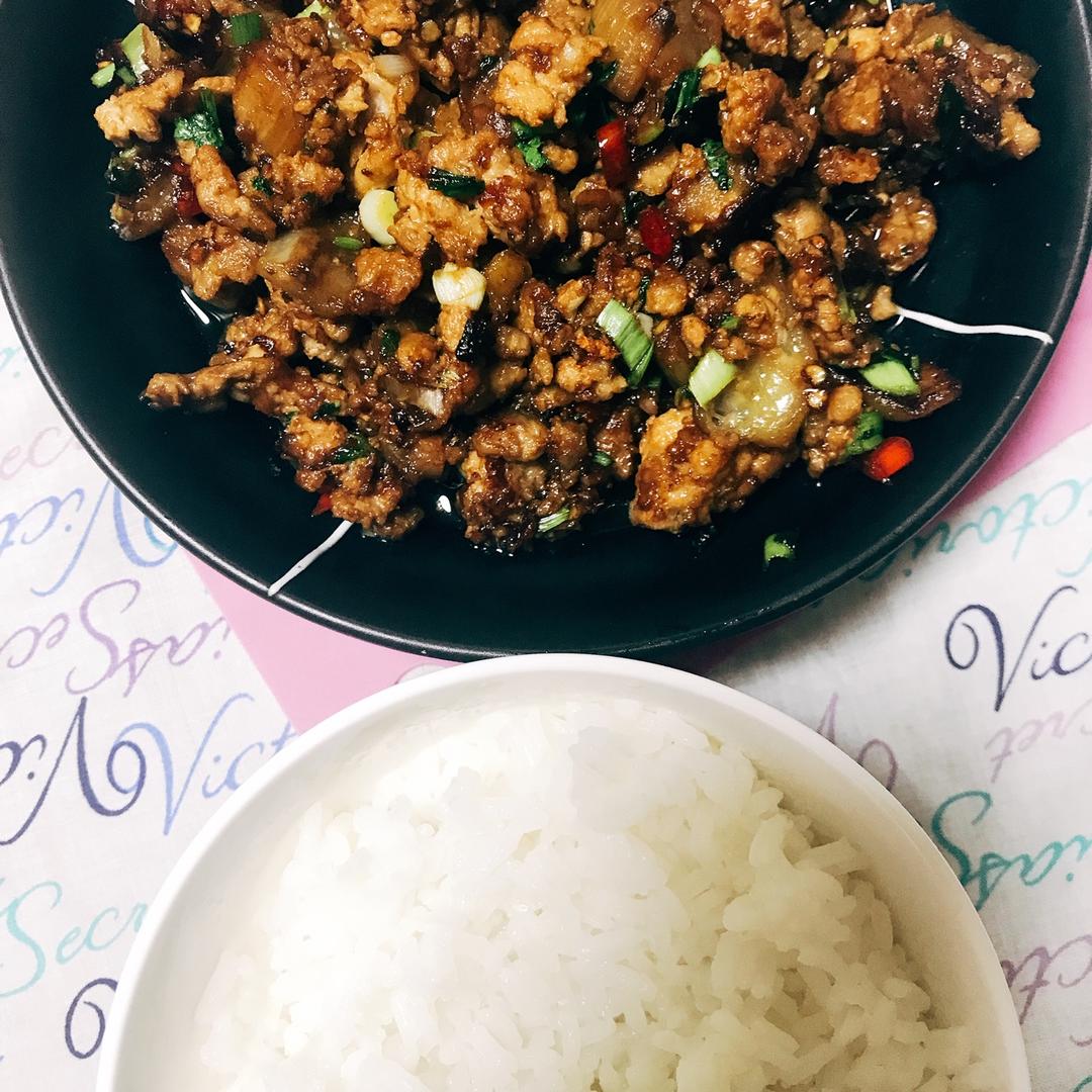 红烧肉沫茄子