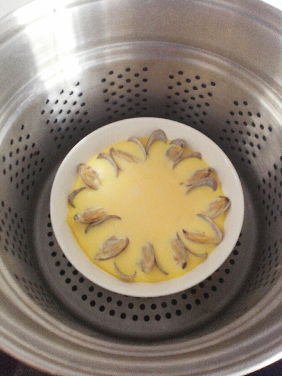 花蛤蒸蛋的做法 步骤7
