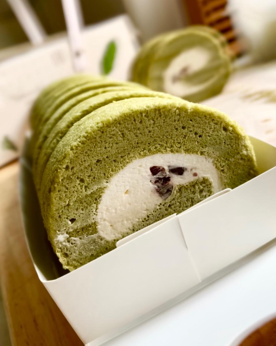 抹茶蜜豆蛋糕卷