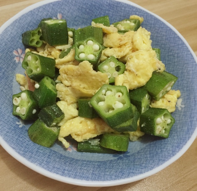 秋葵炒鸡蛋