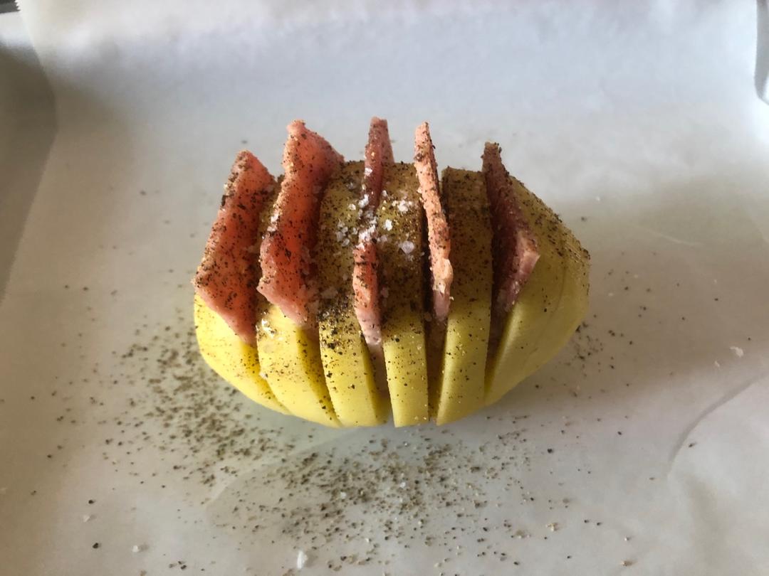 【12月北鼎烤箱食谱】风琴培根烤土豆