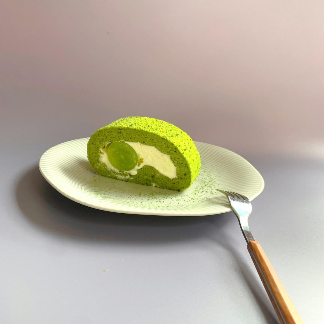 抹茶红豆蛋糕卷
