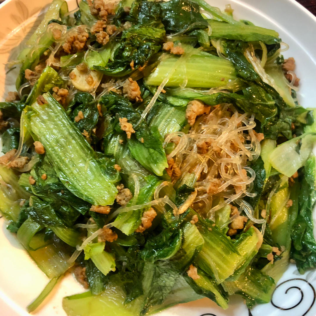 肉末粉丝小白菜