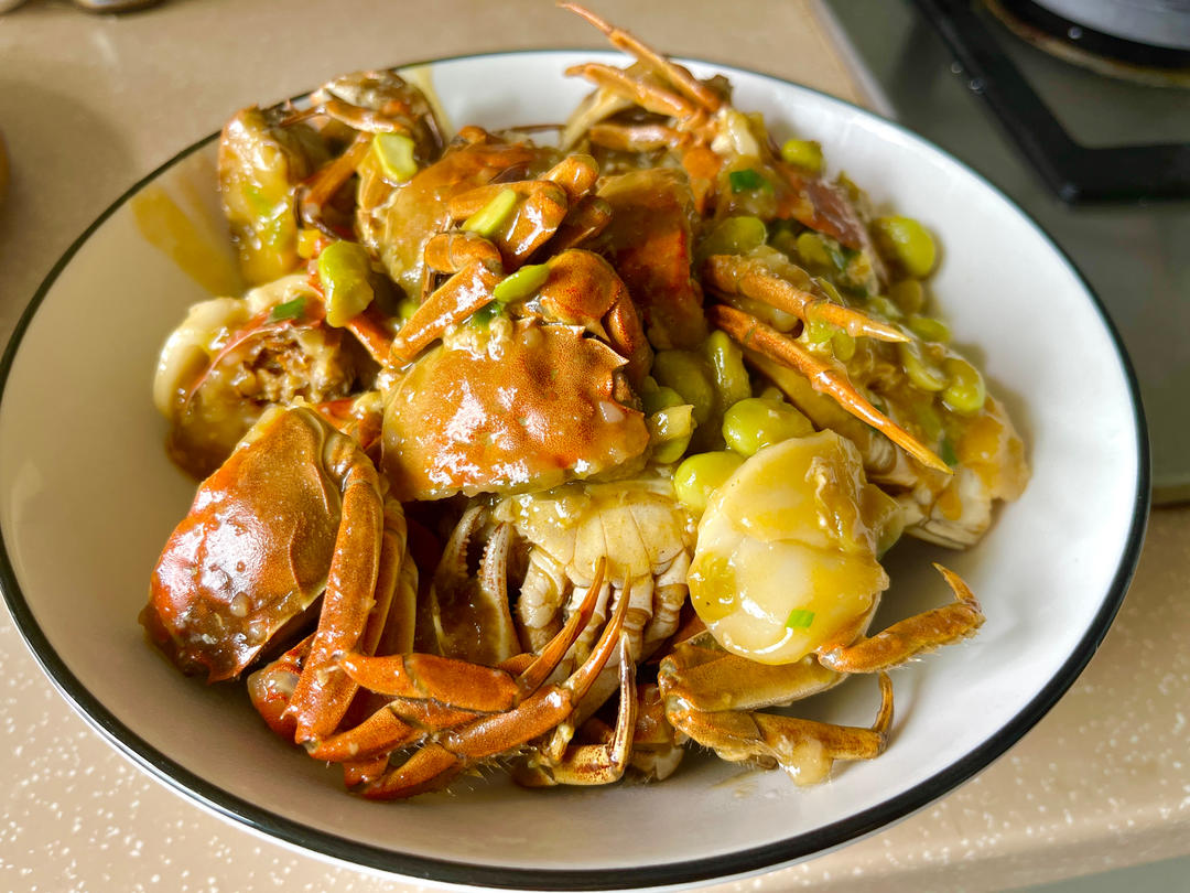 六月黄毛豆炒年糕