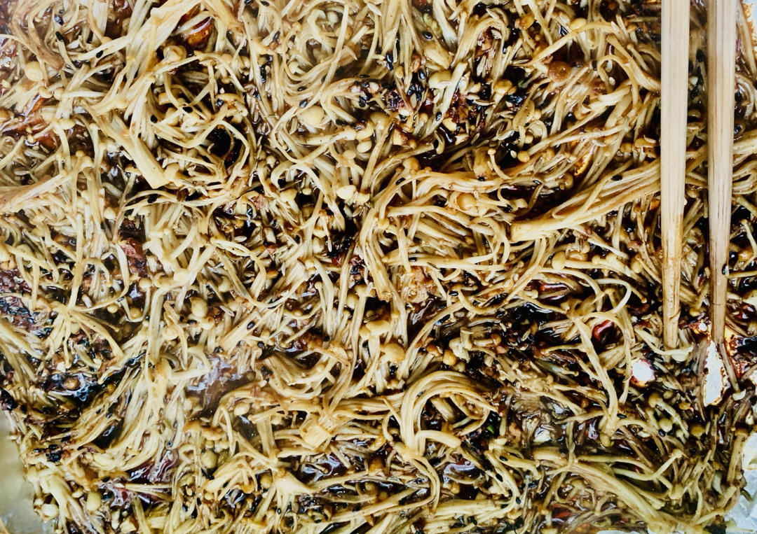 ㊙️制酱料❗️巨好吃烤金针菇！