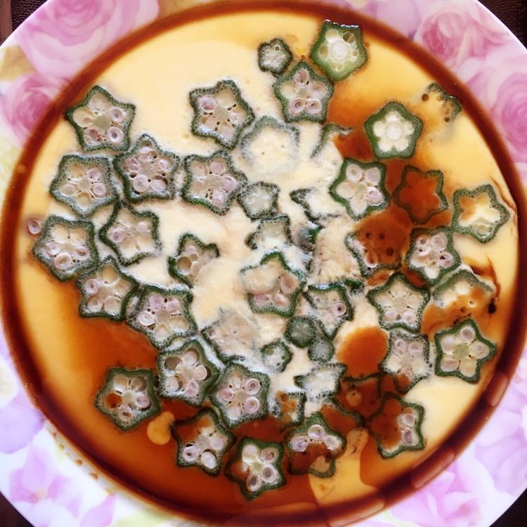 颜值控-做一朵开在碗里的花秋葵蒸水蛋
