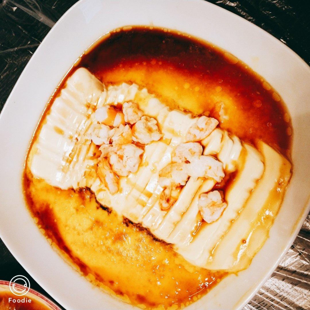 虾仁豆腐蒸水蛋