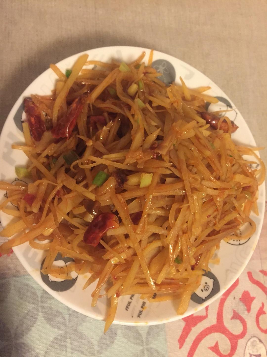 炝炒土豆丝（郫县豆瓣酱版）