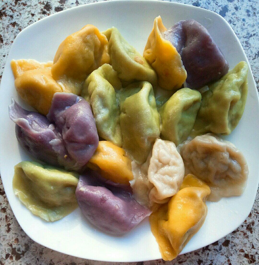 彩色饺子皮