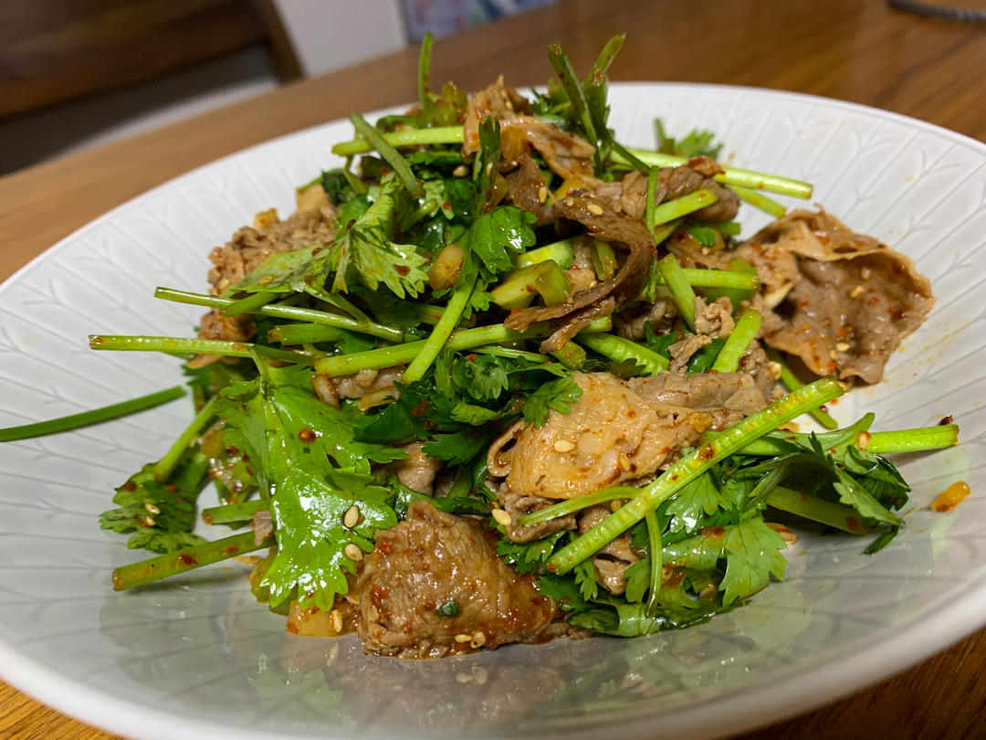 超级快手香菜拌牛肉