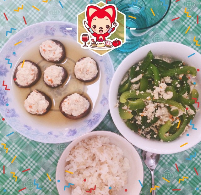 豆腐肉末酿香菇