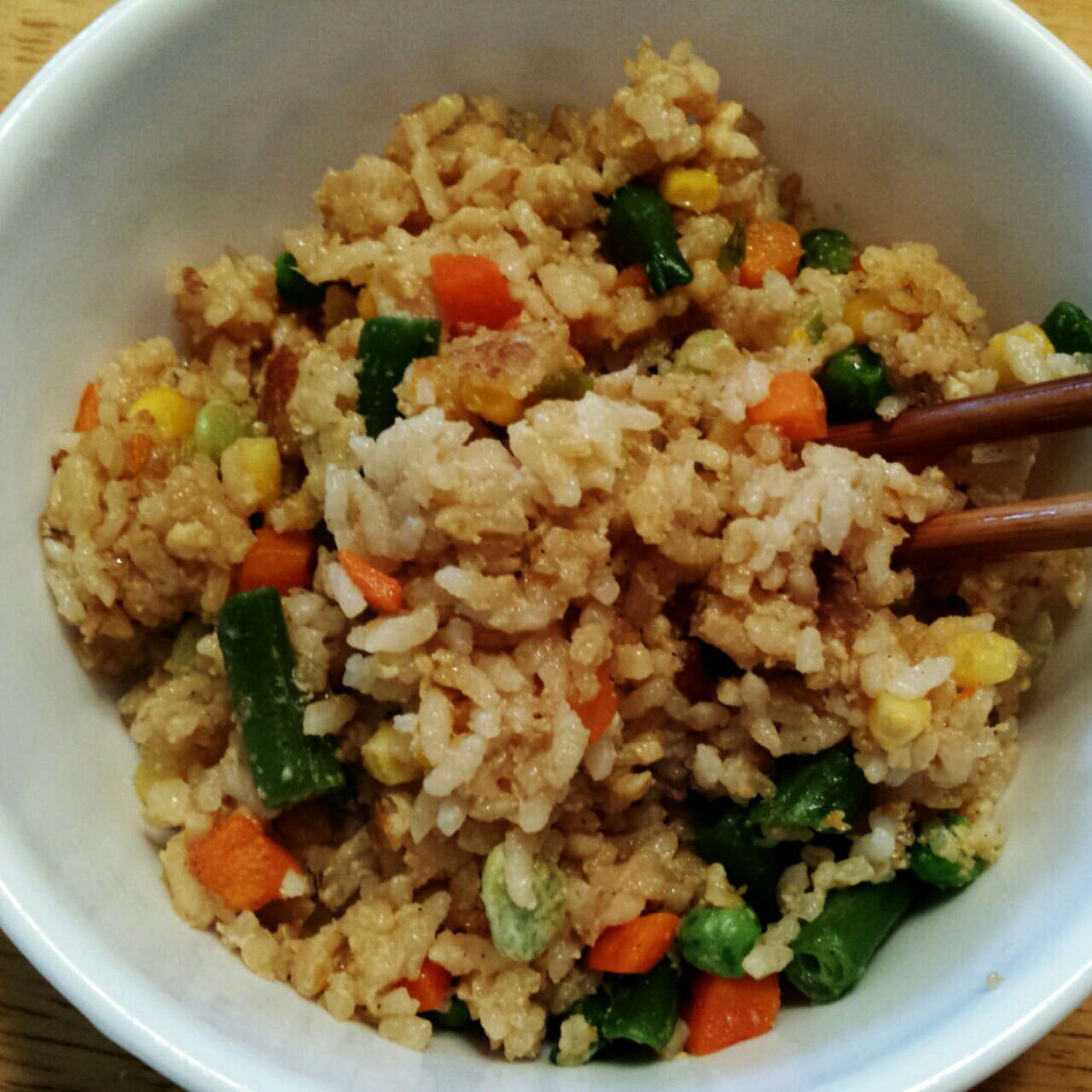 青豆玉米蛋炒饭