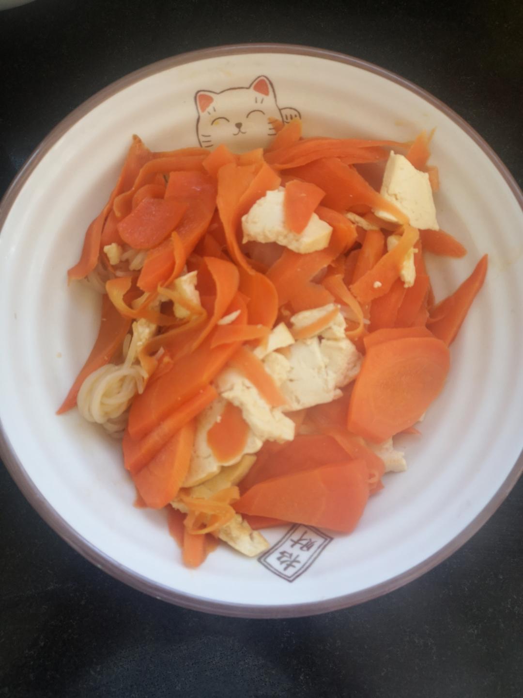 胡萝卜煎豆腐
