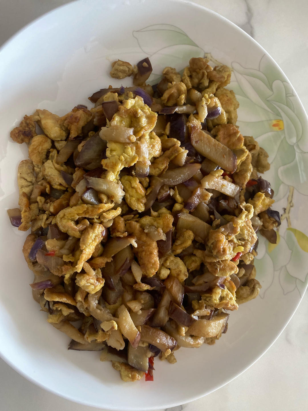 茄子炒鸡蛋（少油版）