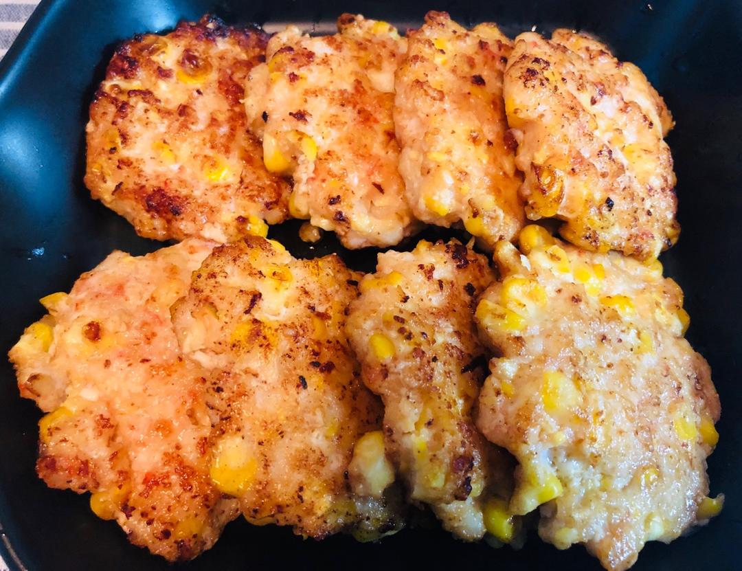 有颜值还健康的玉米虾饼，做法简单又好吃，一学就会