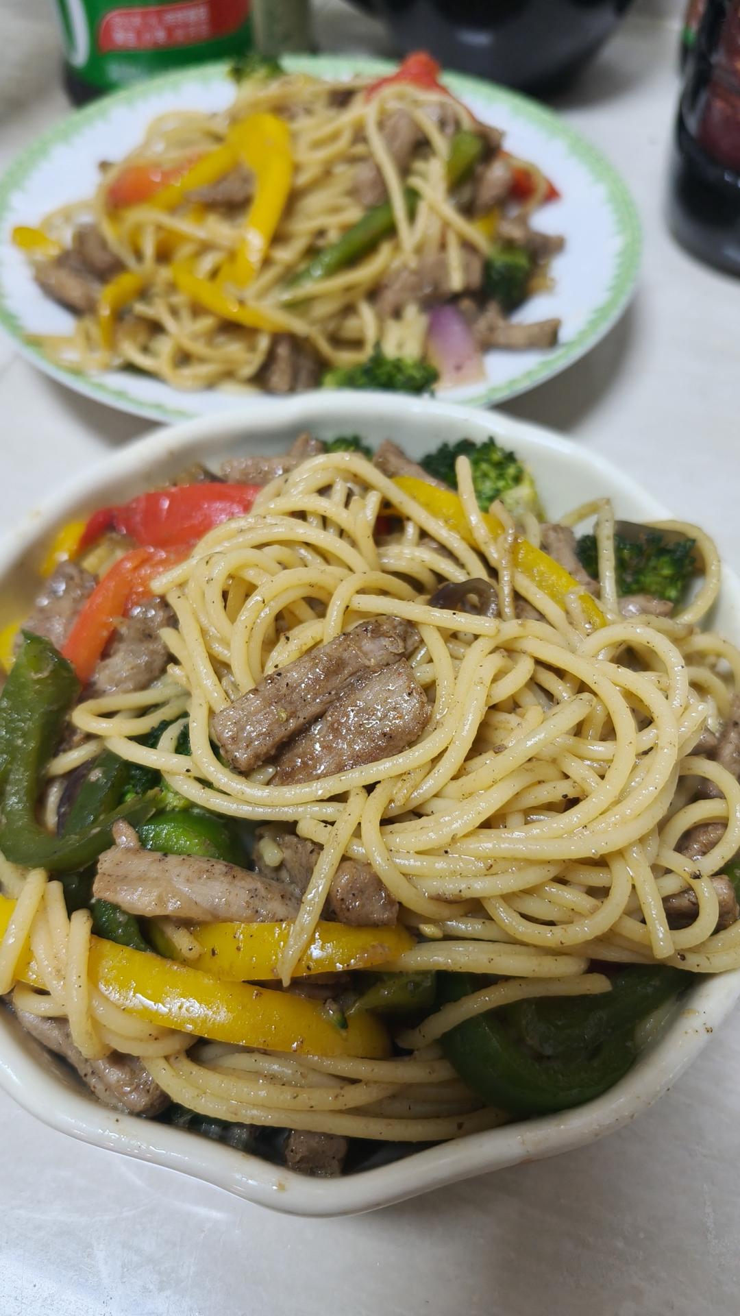 比餐厅好吃的黑椒牛柳意面🍝零失败简单教程