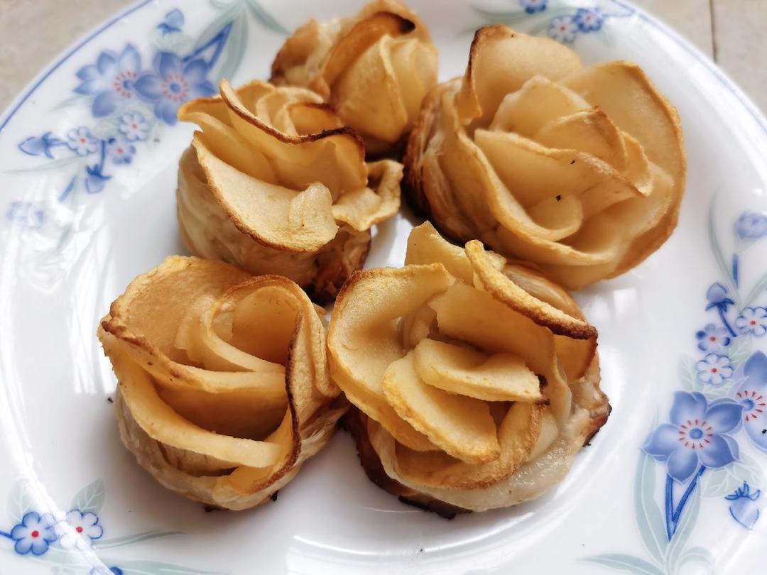 苹果玫瑰塔（手抓饼版）
