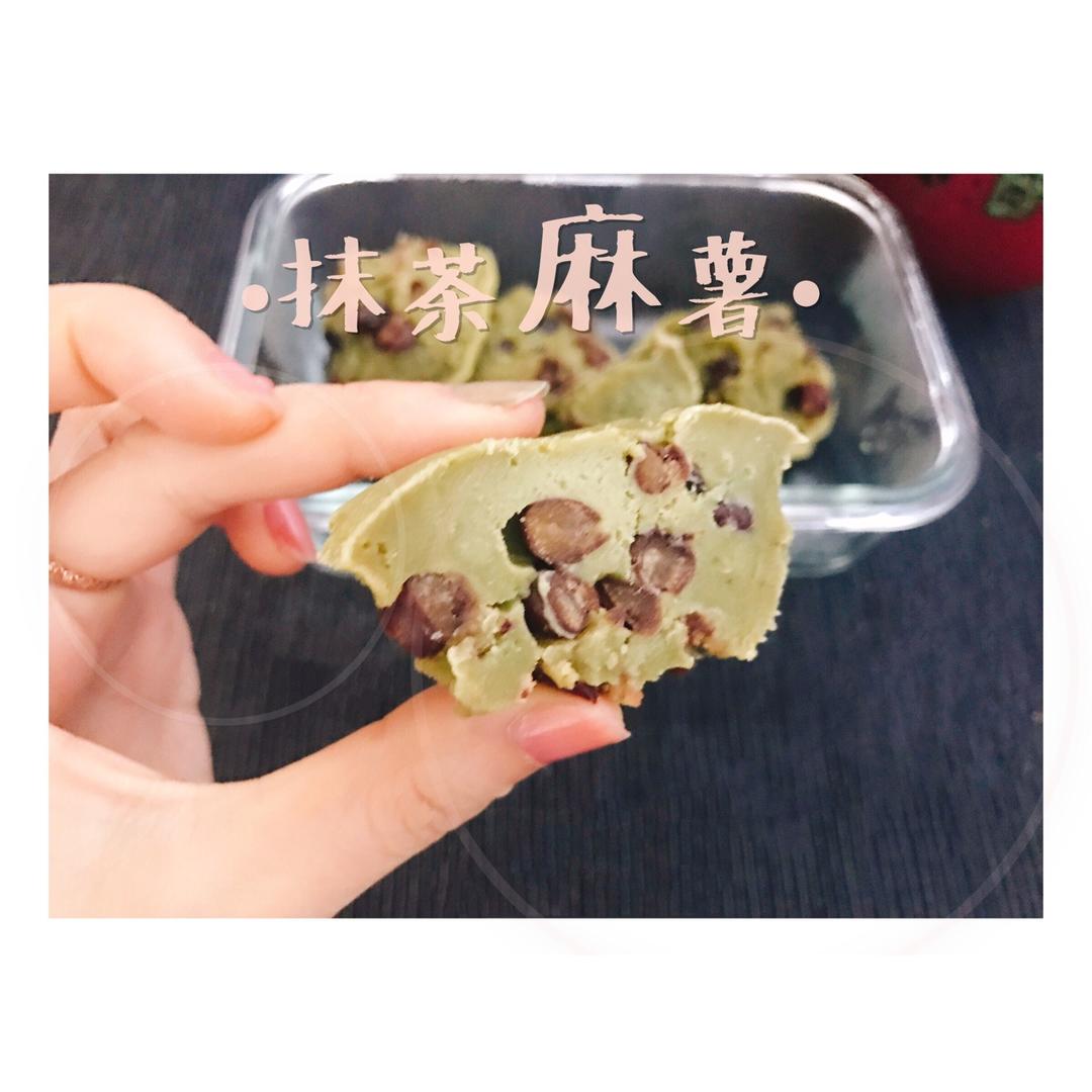 日式抹茶红豆麻糬饼
