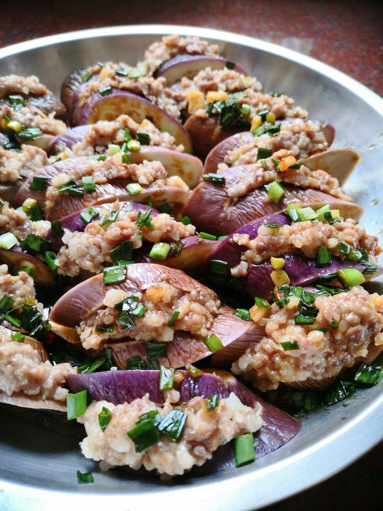 用来蒸的酿茄子的做法