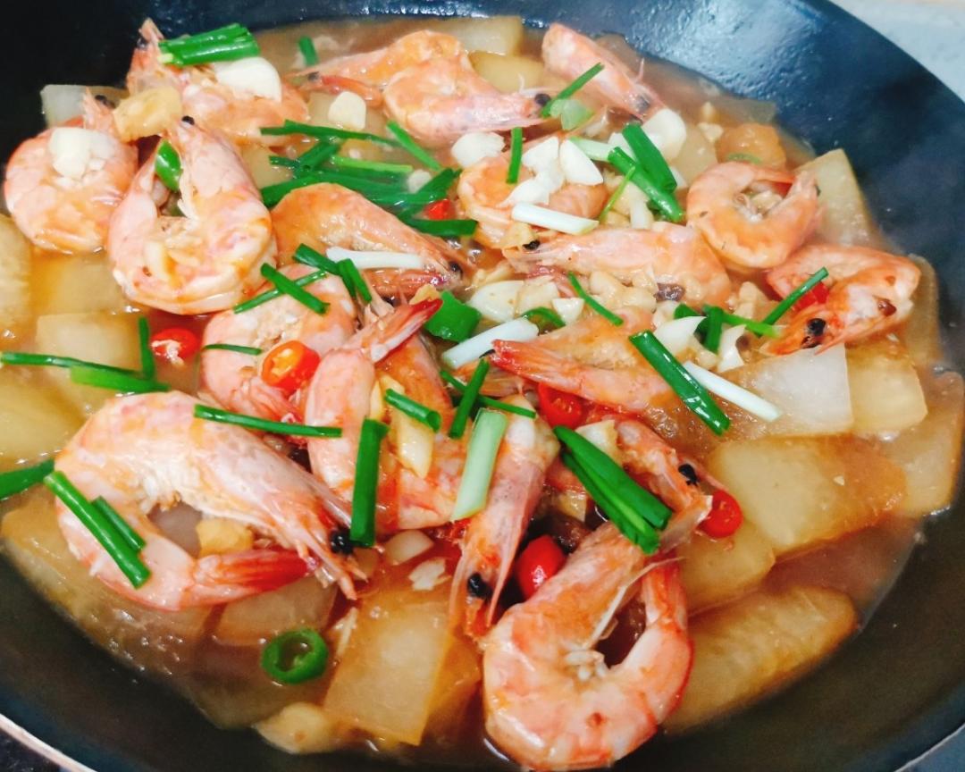 冬瓜烧大虾的做法