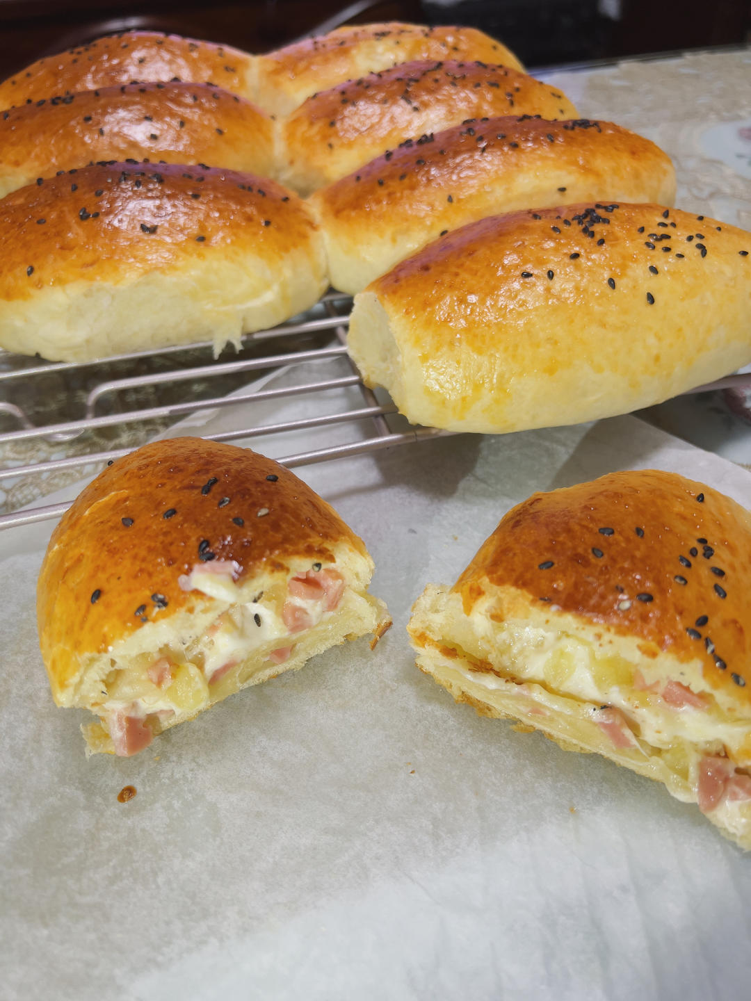 肉松沙拉酱面包（65度汤种）