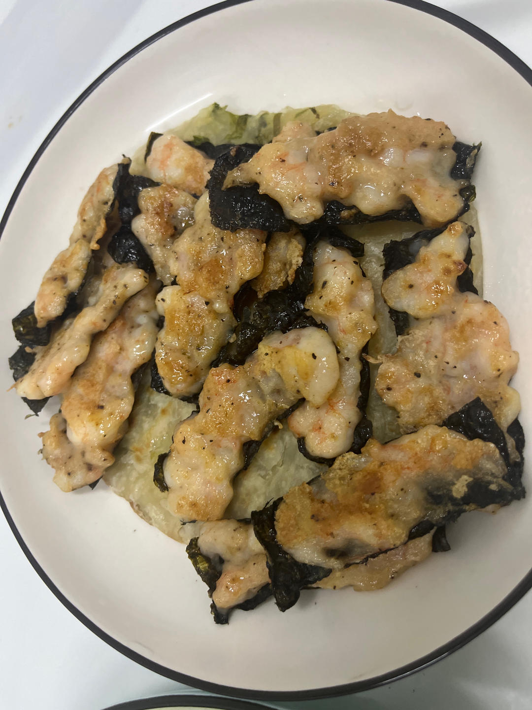 好吃到哭的香煎虾滑海苔