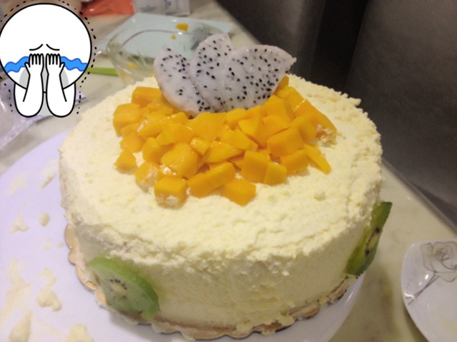 紫色玫瑰渐变裱花蛋糕