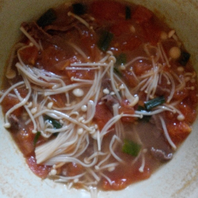 番茄滑牛肉汤
