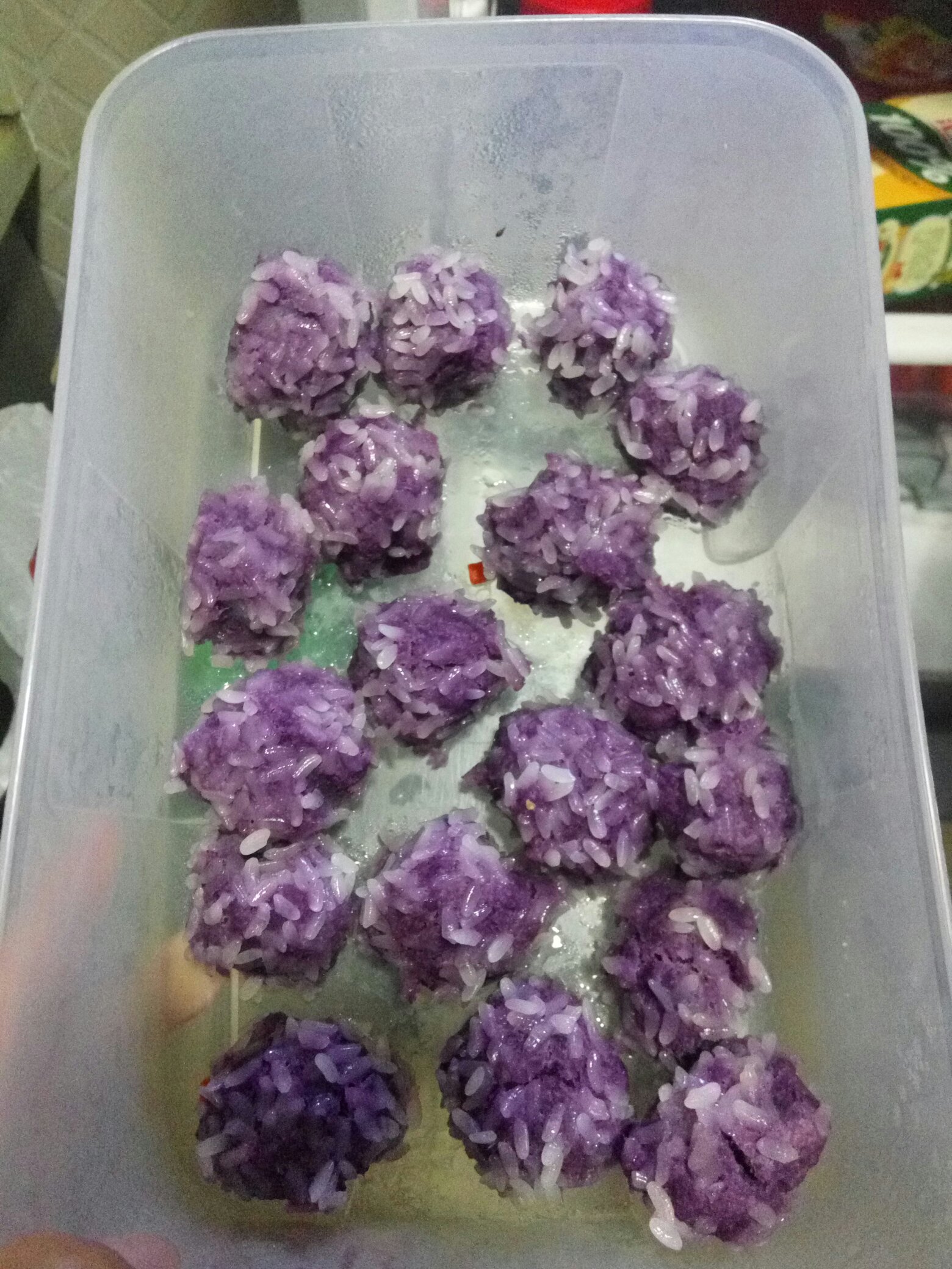 珍珠紫薯芒果球